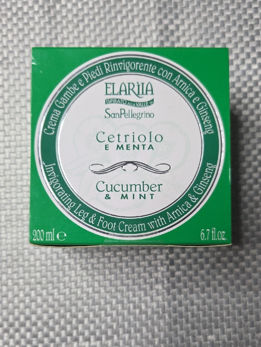 Elaria San Pellegrino Cucumber And Mint Invigorating Leg & Foot Cream